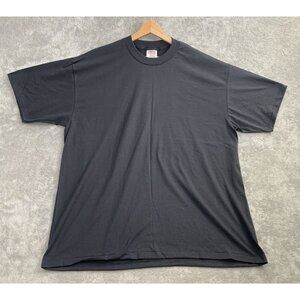 Vintage Oneita Power Shirt Mens XXL Black Blank 90s Cotton Single Stitch Tee